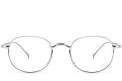 Oval Silver Titanium Glasses #BS1913-0182