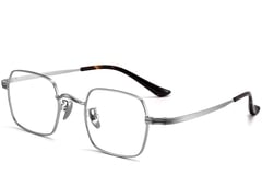 Geometric Silver Titanium Glasses #BS1913-0191