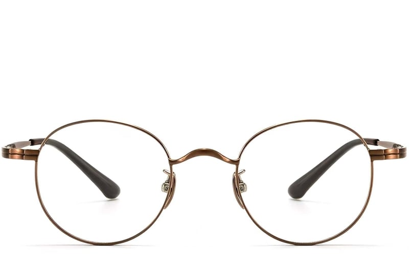 Gafas ovaladas de cobre y titanio #BS1913-0192