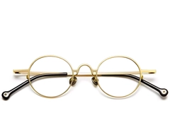Lunettes ovales en titane doré #BS1913-0200