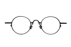 Lunettes ovales en titane noir #BS1913-0201