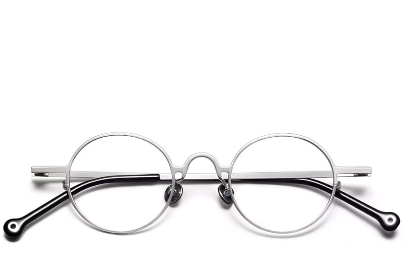 Round Silver Titanium Glasses #BS1913-0202