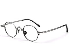 Lunettes ovales en titane gris #BS1913-0203