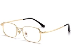 Rectangular Golden Titanium Glasses #BS1913-0212