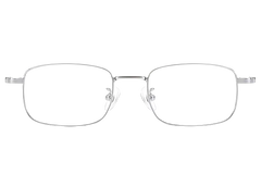 Lunettes rectangulaires en titane argenté #BS1913-0214
