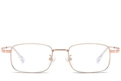 Lunettes rectangulaires en titane rose #BS1913-0216