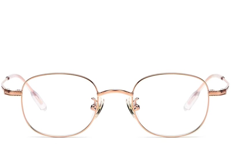 Gafas ovaladas de titanio rosa #BS1913-0217