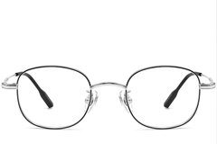 Oval Black Titanium Glasses #BS1913-0218