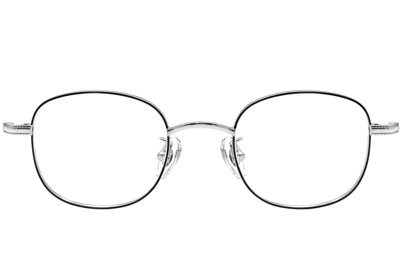 Gafas ovaladas de titanio negro #BS1913-0218