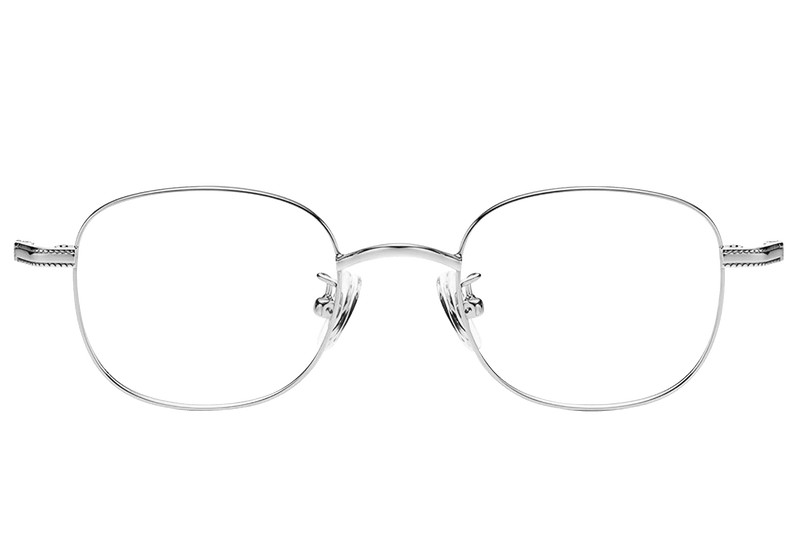 Gafas ovaladas de titanio plateado #BS1913-0220