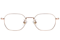 Lunettes géométriques roses en titane #BS1913-0224