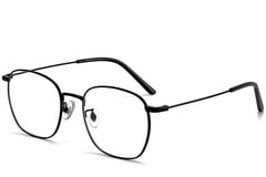 Lunettes rectangulaires en titane noir #BS1913-0226
