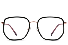 Geometrische zwarte metalen bril #BS1913-0230