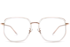 Gafas geométricas de metal rosa #BS1913-0233