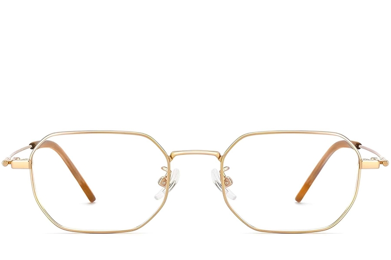 Geometric Golden Titanium Glasses #BS1913-0237