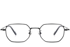 Geometric Black Titanium Glasses #BS1913-0238