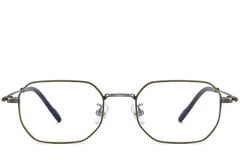 Geometric Green Titanium Glasses #BS1913-0241