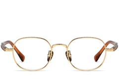 Oval Golden Titanium Glasses #BS1913-0243