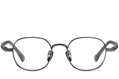 Lunettes ovales en titane gris #BS1913-0246