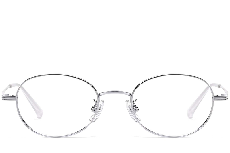 Oval Silver Titanium Glasses #BS1913-0249