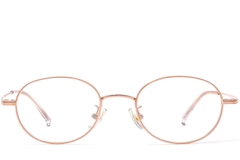Lunettes ovales roses en titane #BS1913-0252