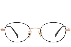 Ovale schwarze Titanbrille #BS1913-0253