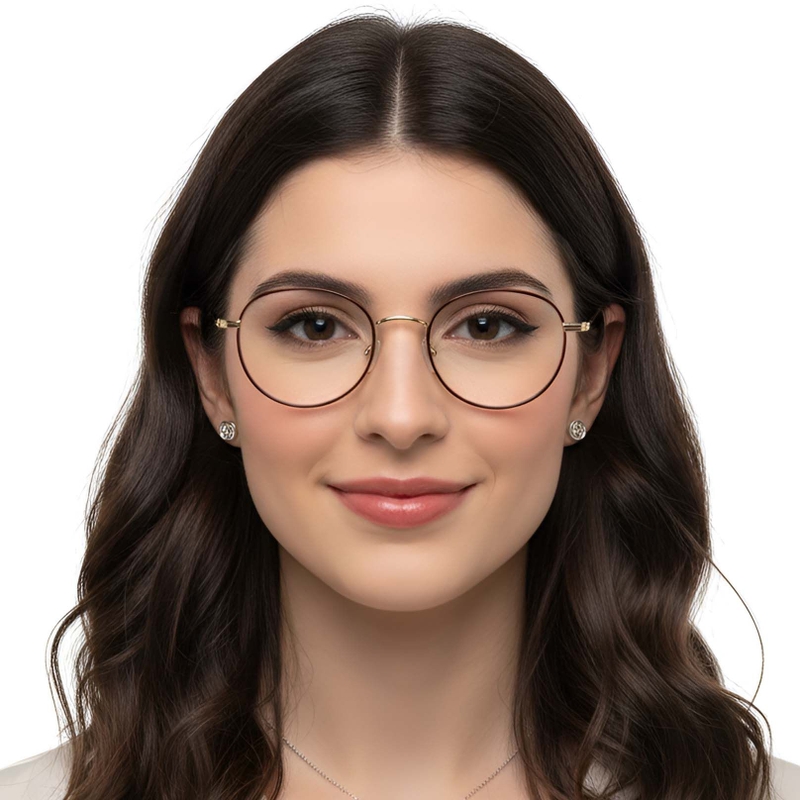 Oval Brown Titanium Glasses #BS1913-0254
