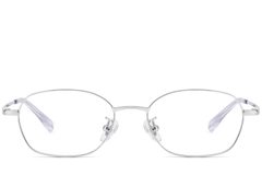 Geometrische zilveren titanium bril #BS1913-0255