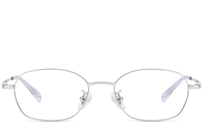 Geometrische zilveren titanium bril #BS1913-0255