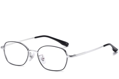 Gafas geométricas de titanio negro #BS1913-0256