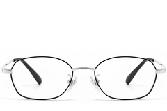 Gafas geométricas de titanio negro #BS1913-0256