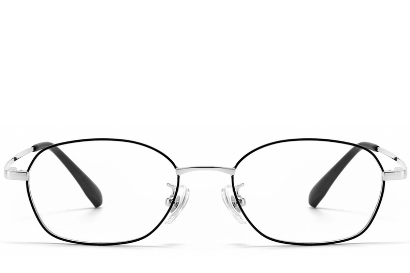 Gafas geométricas de titanio negro #BS1913-0256