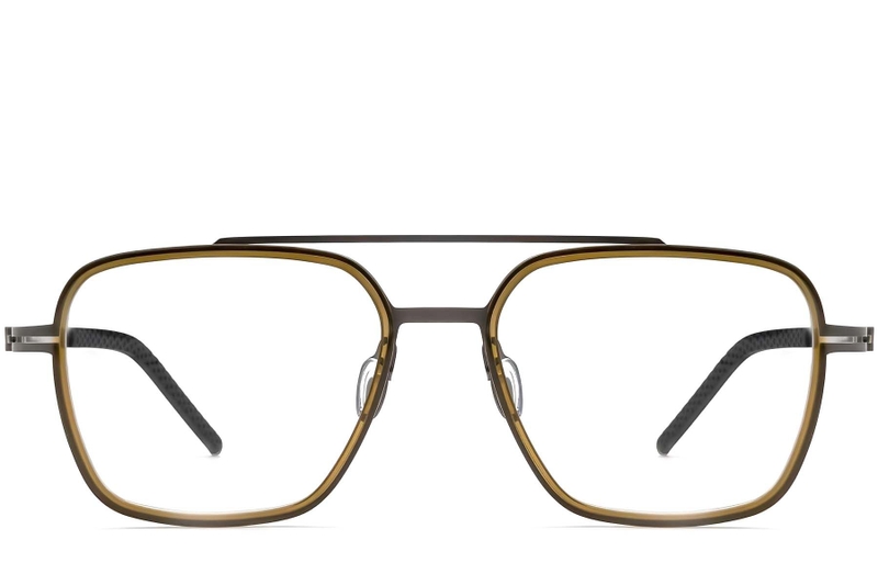 Gafas de titanio verde aviador #BS1913-0261