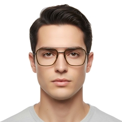 Gafas de titanio verde aviador #BS1913-0261