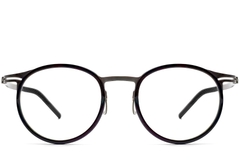 Ovale zwarte titanium bril #BS1913-0262