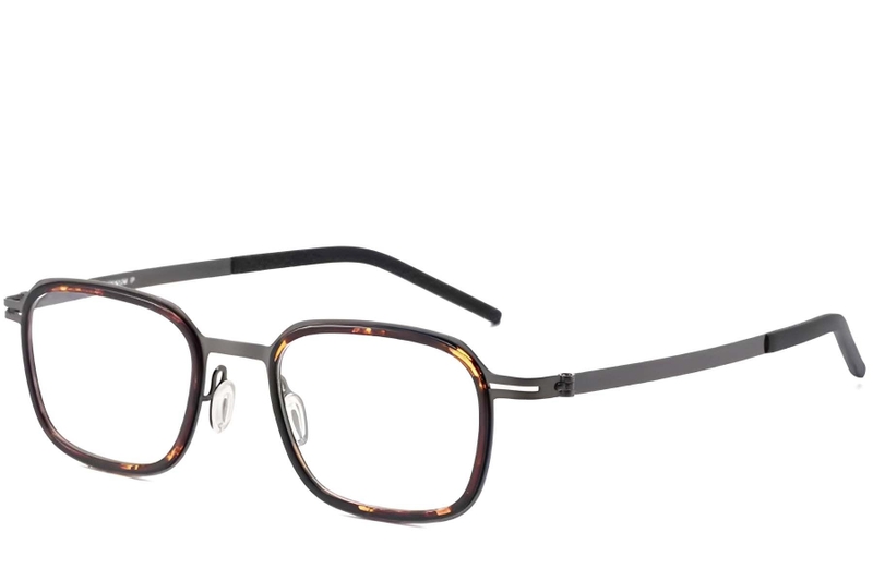 Gafas rectangulares de titanio con diseño de carey # BS1913-0268