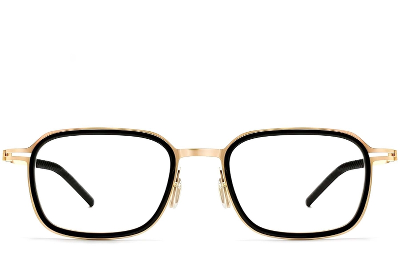 Gafas rectangulares de titanio negro #BS1913-0270