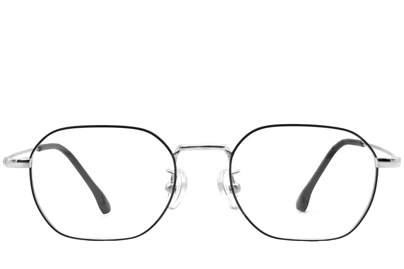 Geometric Black Titanium Glasses #BS1913-0278