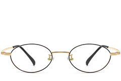 Oval Black Titanium Glasses #BS1913-0281