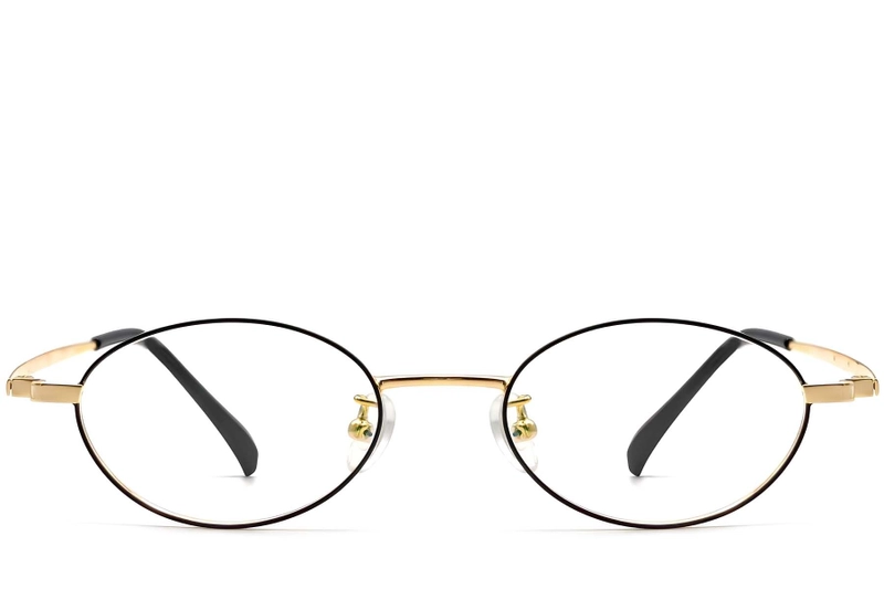 Oval Black Titanium Glasses #BS1913-0281