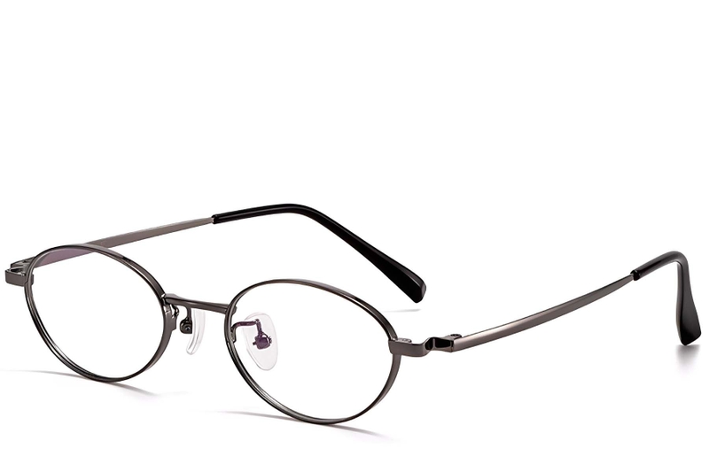 Oval Grey Titanium Glasses #BS1913-0283