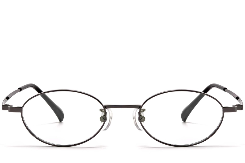 Oval Grey Titanium Glasses #BS1913-0283