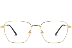 Gafas rectangulares de titanio dorado #BS1913-0284