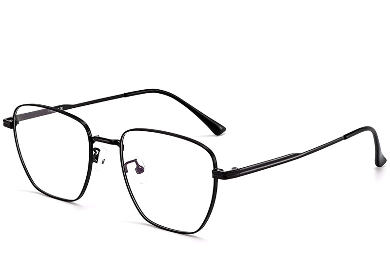 Gafas rectangulares de titanio negro #BS1913-0285