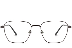 Gafas rectangulares de titanio gris #BS1913-0287