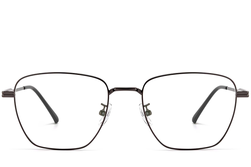 Gafas rectangulares de titanio gris #BS1913-0287