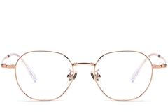 Geometrische roze titanium bril #BS1913-0288