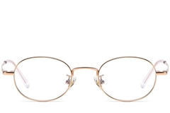 Oval Golden Titanium Glasses #BS1913-0293
