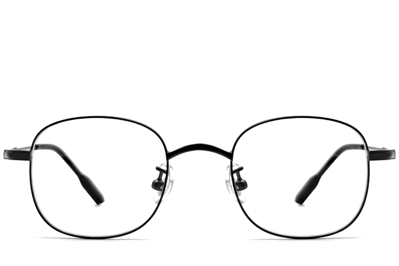 Lunettes ovales en titane noir #BS1913-0295