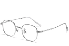 Oval Silver Titanium Glasses #BS1913-0296